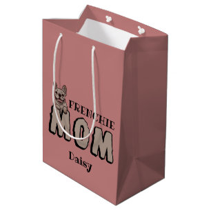 Frenchie Mom French Bulldog Lover Brown Medium Gift Bag