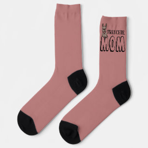 Frenchie Mom French Bulldog Lover Pink Socks
