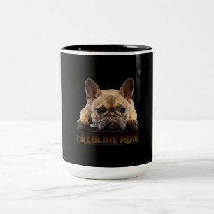 frenchie mom   french bulldog mom gift Two-Tone coffee mug