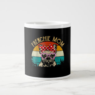 Frenchie Mom Gift Vintage Retro Style Bulldog Large Coffee Mug