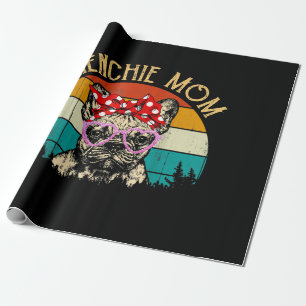 Frenchie Mom Gift Vintage Retro Style Bulldog Wrapping Paper