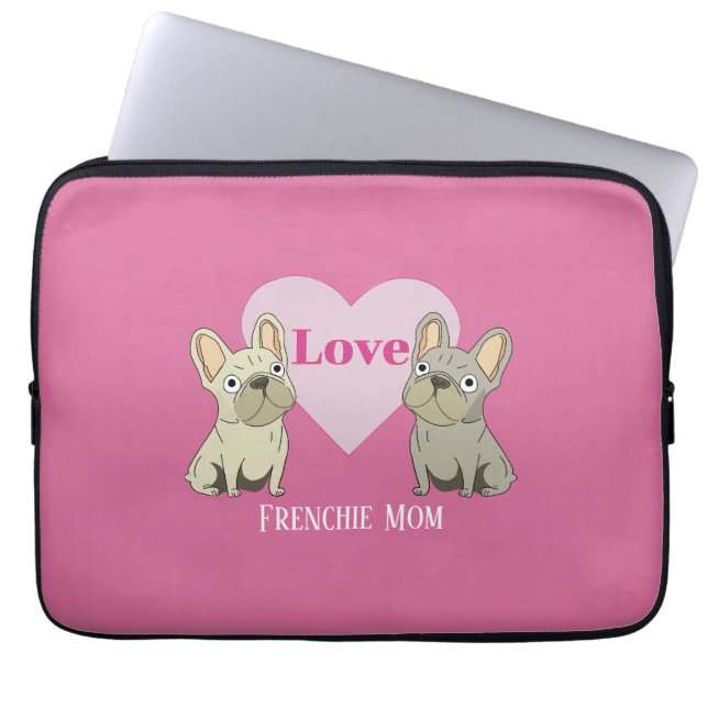 Frenchie Mom Laptop Sleeve (Front)