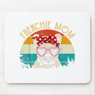Frenchie Mom Lover Gift Vintage Retro Style Mouse Pad