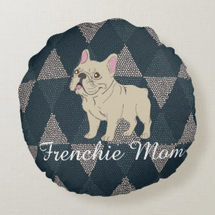 Frenchie Mom Round Pillow