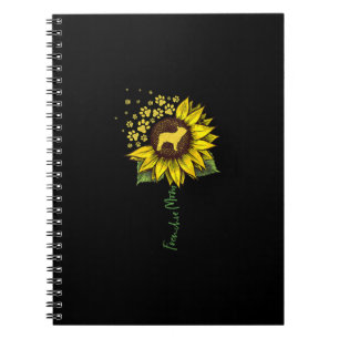 Frenchie Mom Sunflower French Bulldog Lover Gift Notebook