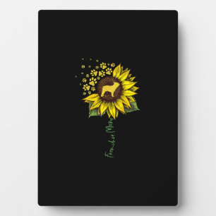Frenchie Mom Sunflower French Bulldog Lover Gift Plaque