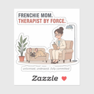 Frenchie Mom Therapist By Force Funny Design