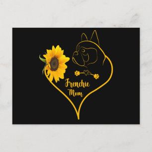 Frenchie Mom With Sunflower Cute Frenchie Lovers Postcard
