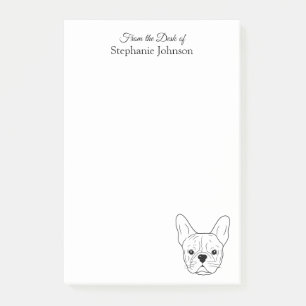 Frenchie Monogram From the Desk of French Bulldog  Post-it Notes