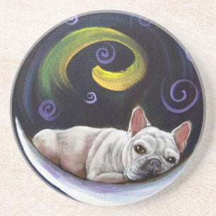 Frenchie Moon Coaster