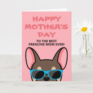 Frenchie Mother's Day Brown Tan French Bulldog Card