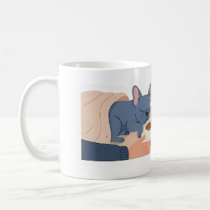 Frenchie Napping Coffee Cold Funny French Bulldog Mug