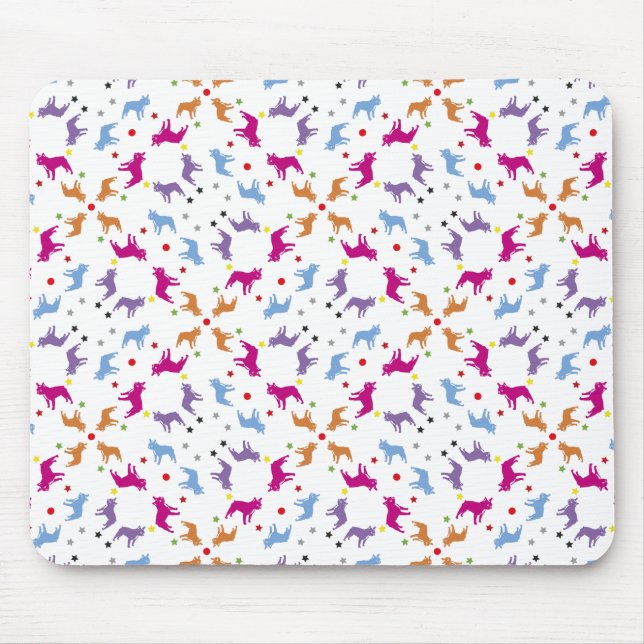 Frenchie Pattern Mouse Pad (Front)