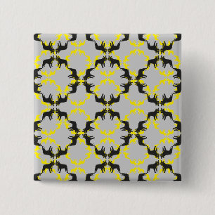 Frenchie Pattern pure 2 Inch Square Button