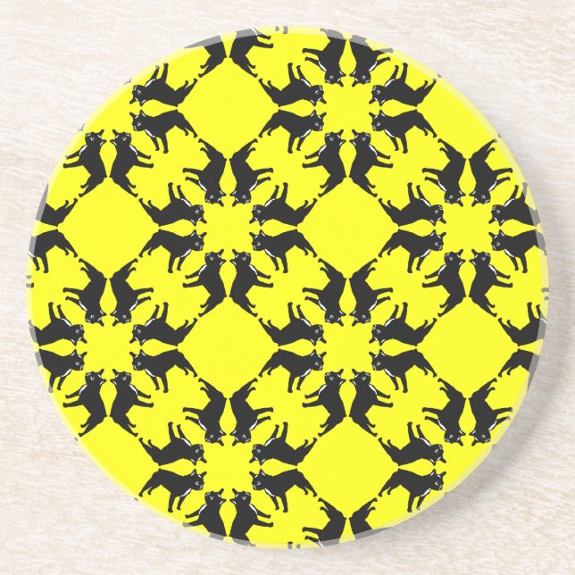 Frenchie Pattern pure Coaster (Front)