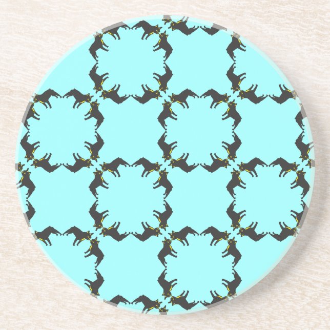 Frenchie Pattern pure Coaster (Front)