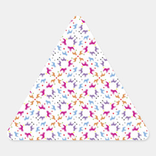 Frenchie Pattern Triangle Sticker