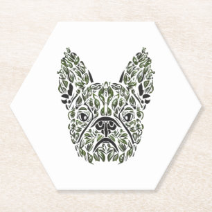 Frenchie Puppy Art Paper Coaster
