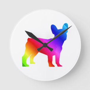 Frenchie  round clock