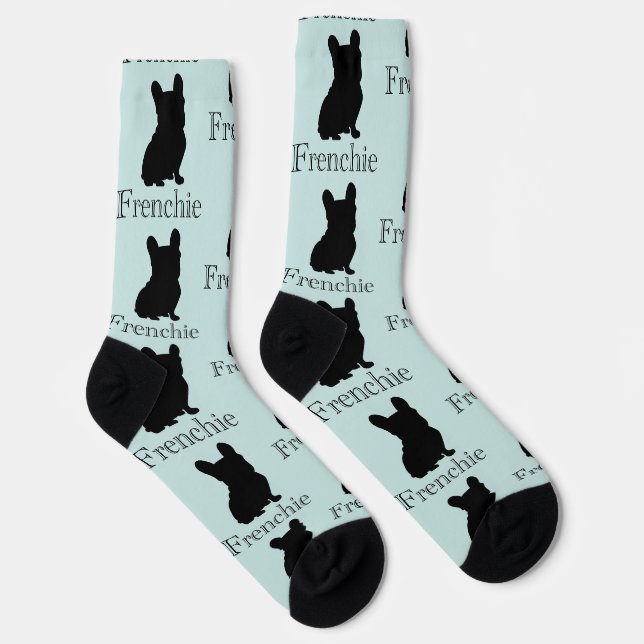 Frenchie silhouette socks (Right)