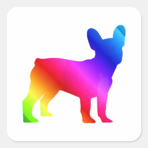 Frenchie square sticker