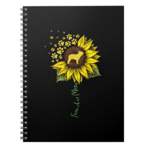 Frenchie Sunflower Mom French Bulldog Lover Gift Notebook