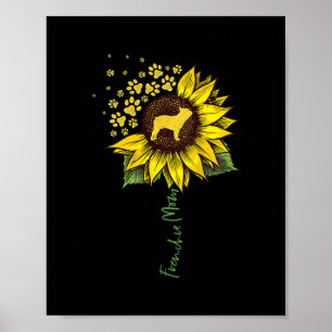 Frenchie Sunflower Mom French Bulldog Lover Gift Poster