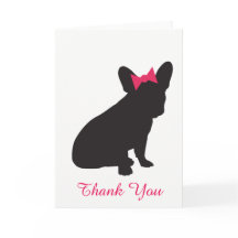 Frenchie Thank you Card