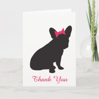 Frenchie Thank you Card