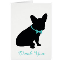 Frenchie Thank you Card