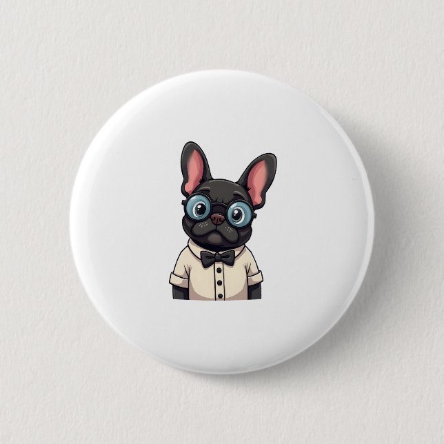 Frenchie The Gentlemen Copy (3) 2 Inch Round Button (Front)