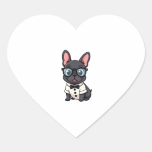 Frenchie The Gentlemen Copy (4) Heart Sticker