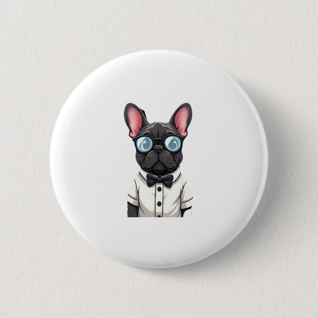 Frenchie The Gentlemen Copy (6) 2 Inch Round Button (Front)