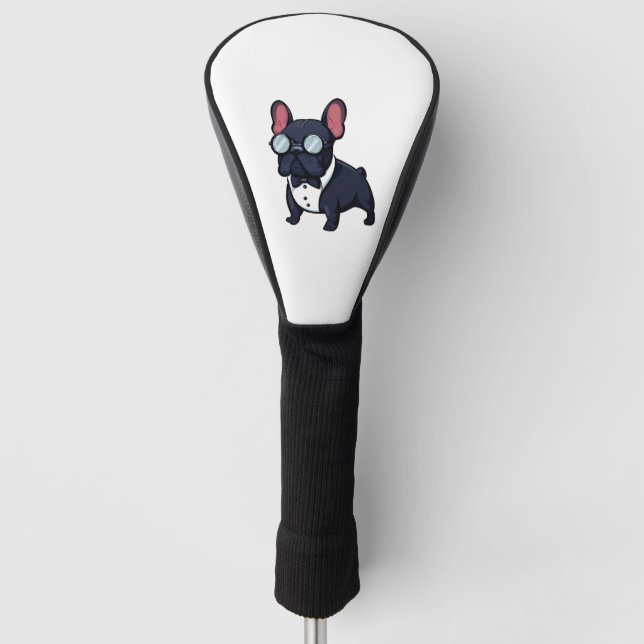 Frenchie The Gentlemen  Golf Head Cover (Front)