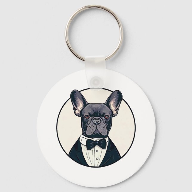 Frenchie The Gentlemen Keychain (Front)