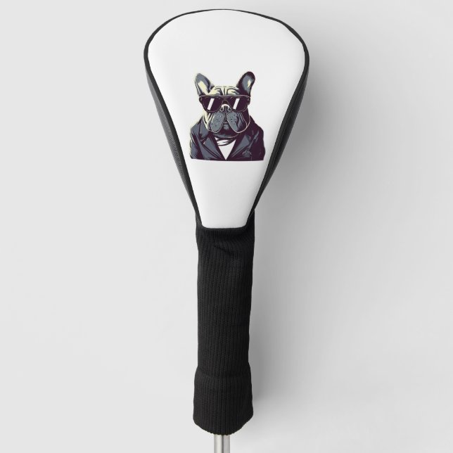 Frenchie The Party Man Golf Head Cover (Front)