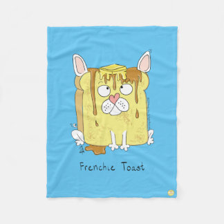 Frenchie Toast French Bulldog Fleece Blanket