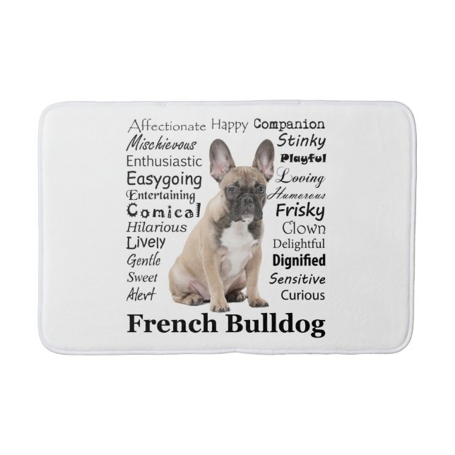 Frenchie Traits Bath Mat (Front)