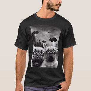 Frenchie UFO Selfie  French Bulldog Alien T-Shirt