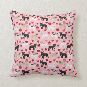 frenchie valentines love pillow