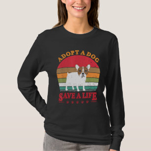 Frenchie  Vintage Adopt A Dog Rescue French Bulldo T-Shirt