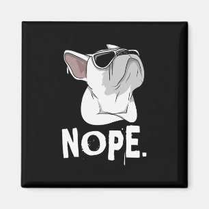 Frenchie White French Bulldog Magnet
