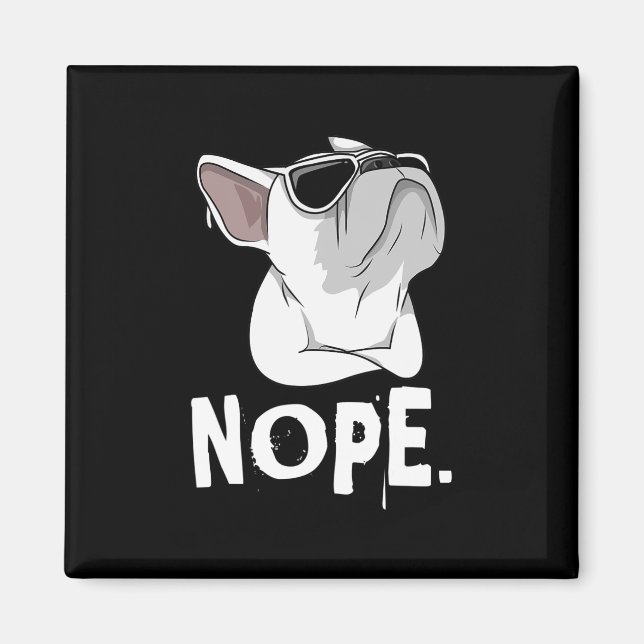 Frenchie White French Bulldog  Magnet (Front)