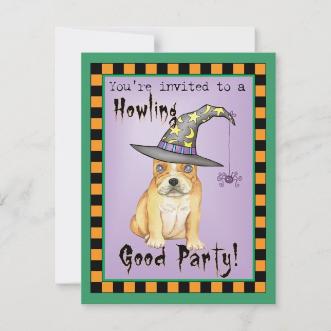 Frenchie Witch Invitation (Front)
