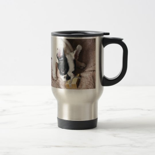 Frenchie With a Gift Travel Mug