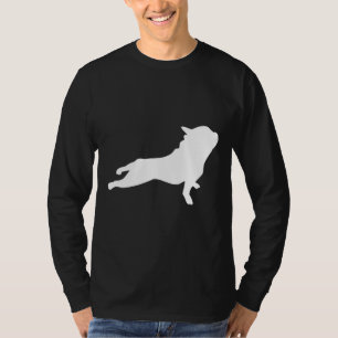 Frenchie Yoga French Bulldog Doing Yoga Fitted T-Shirt