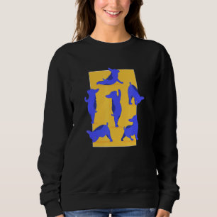 Frenchie Yoga French Bulldog Poses Sweatshirt