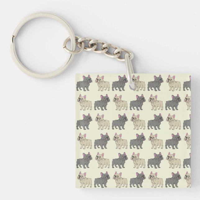 Frenchies, Beige Keychain (Front)