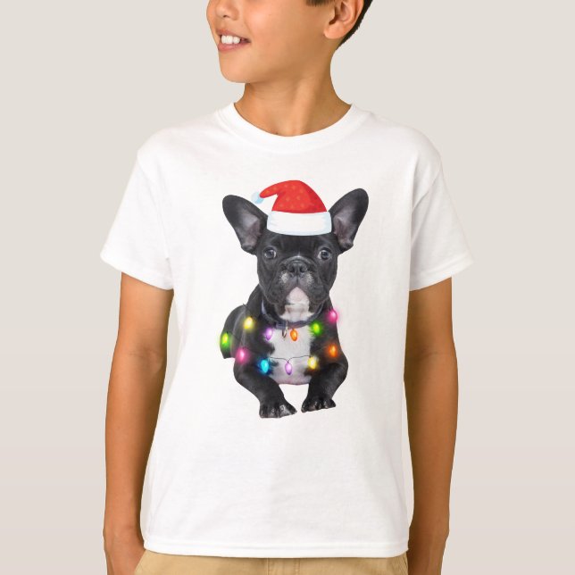 frenchies christmas gift for bulldog lovers T-Shirt (Front)