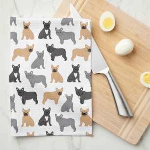 Frenchies French Bulldog - Pick Your Color! Kitchen Towel